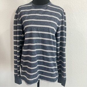 Banana Republic Navy and White Striped Long Sleeve Tee